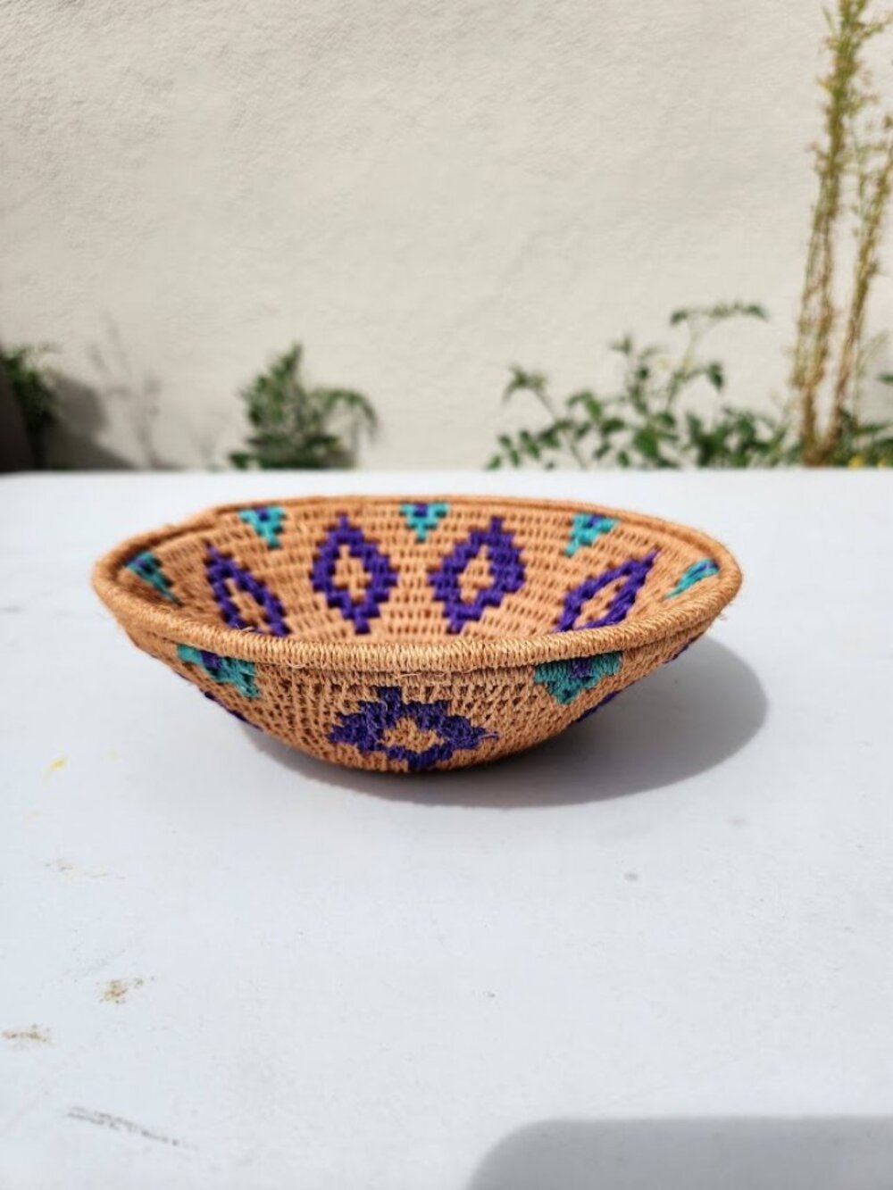 Handwoven African Amsa Natural Fiber Basket Home Decor Bohemian Hand Made Woven